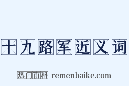 十九路军近义词是什么意思的图片